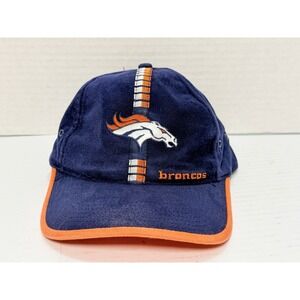 Vintage Denver Broncos Logo Athletic Strapback Hat NFL Orange Blue Cap